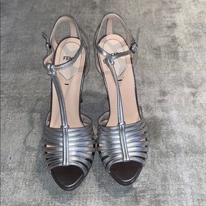 Fendi 'Favorite' T-Strap Platform Sandal